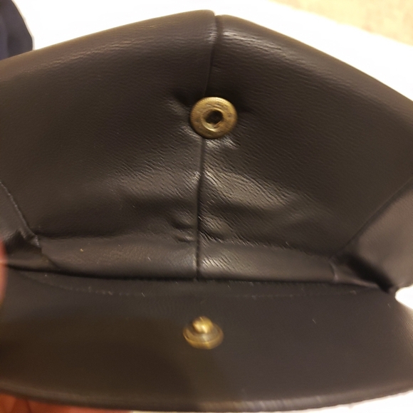 Epoch Faux Leather Newsboys Hat Black size Large - Picture 5 of 6